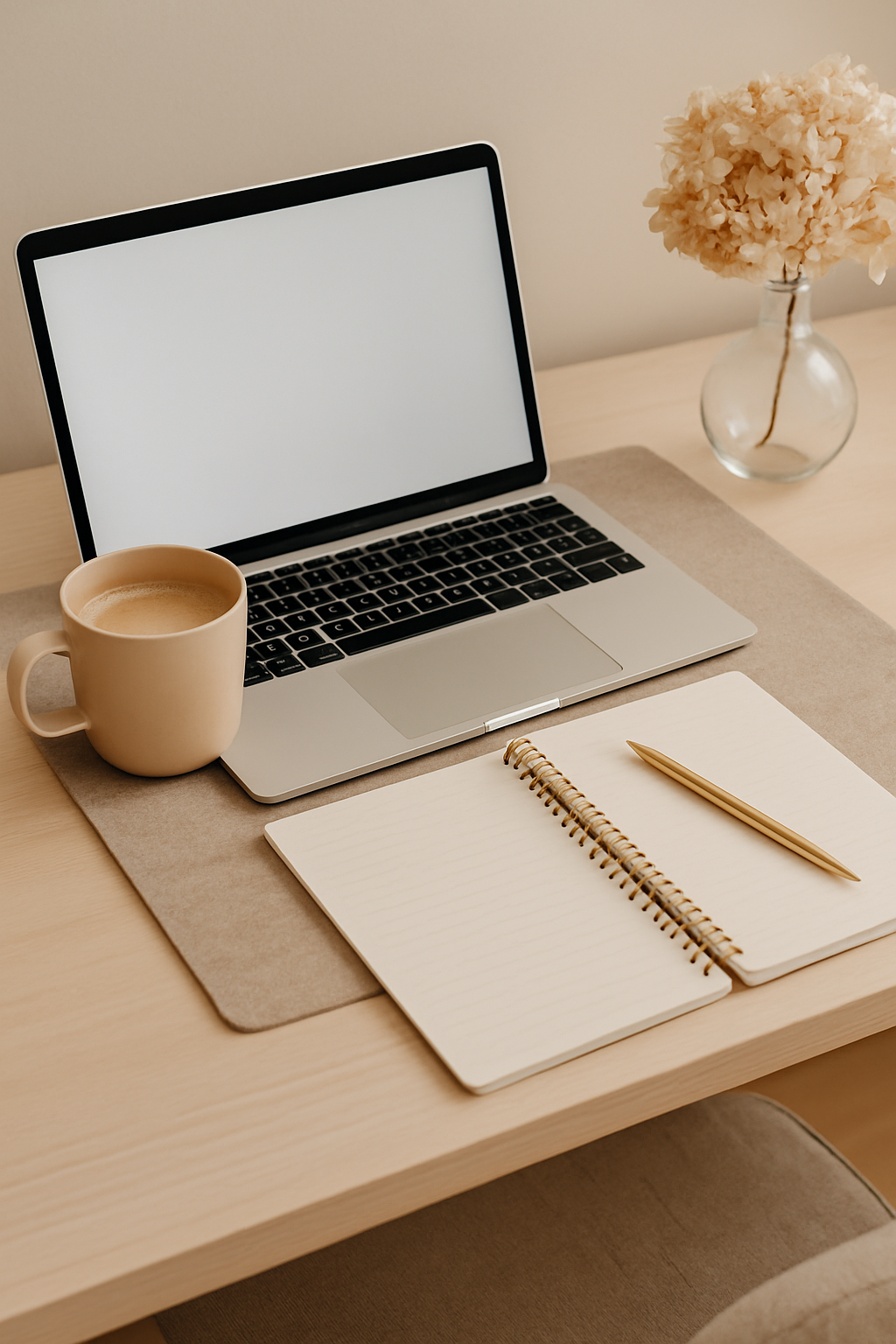 Espace de travail calme et bien organisé